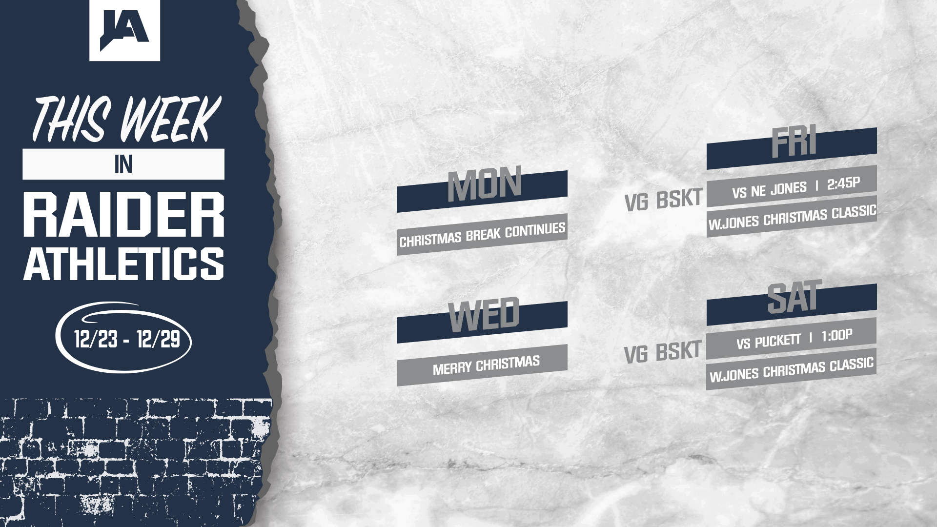 This Week in JA Athletics