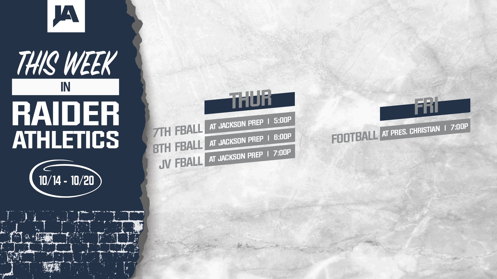 This Week in JA Athletics