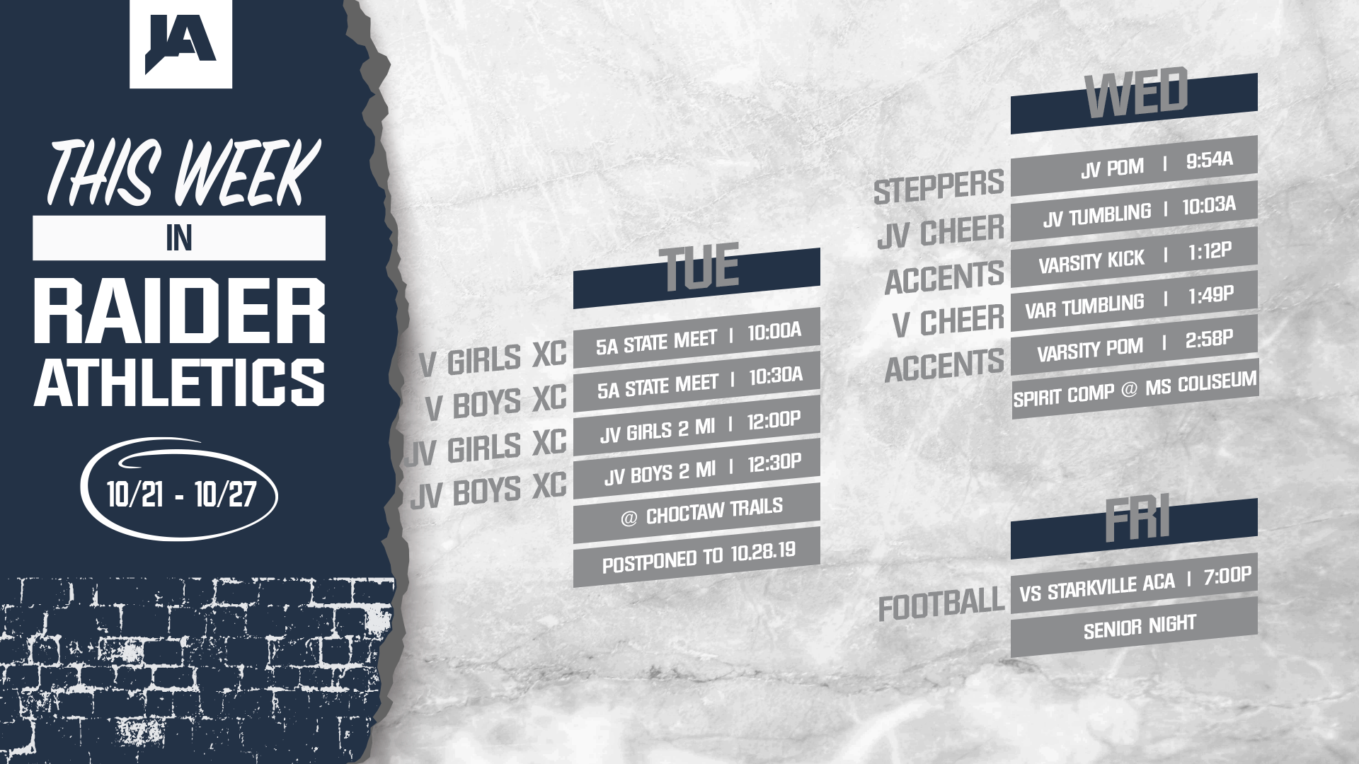 This Week in JA Athletics